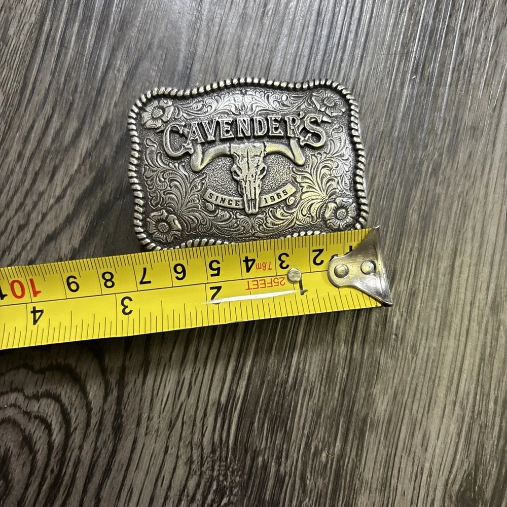 Vintage Collectible Cavender's Since 1965 Longhorn Wear It Live It Belt Buckle
